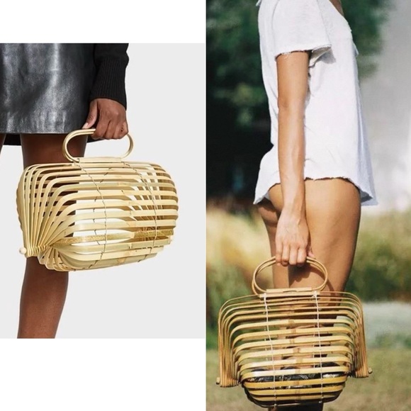 Cult Gaia Lilleth Natural Bamboo Bag - Picture 3 of 16